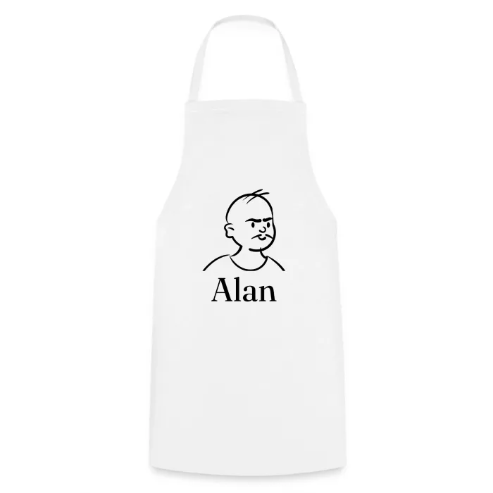 Tablier de cuisine personnalisé au prénom Alan