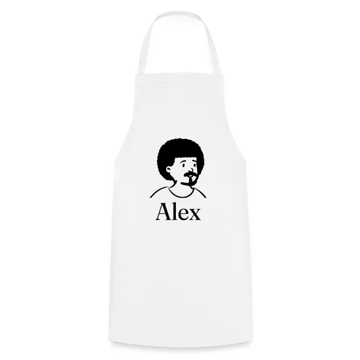 Tablier de cuisine personnalisé au prénom Alex