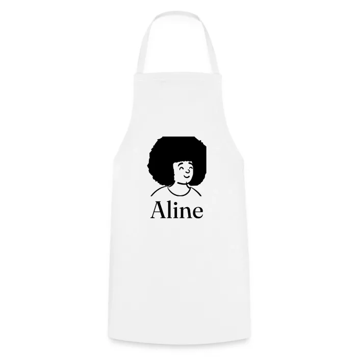 Tablier de cuisine personnalisé au prénom Aline