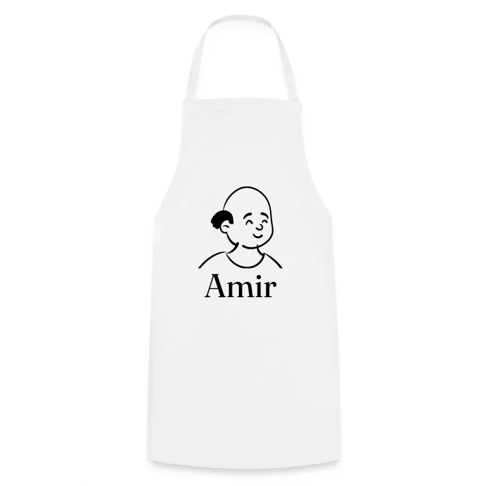 Tablier de cuisine personnalisé au prénom Amir