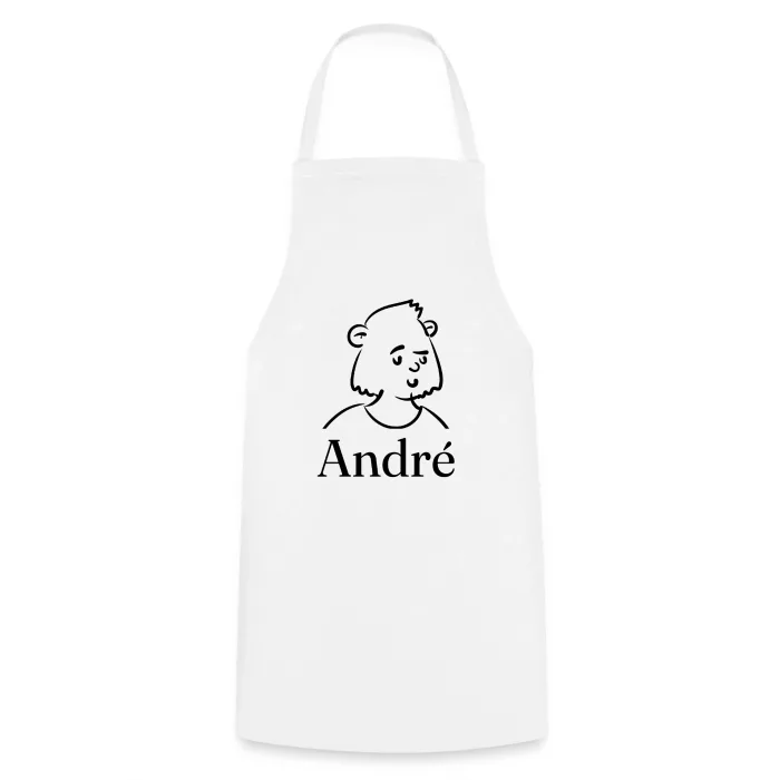 Tablier de cuisine personnalisé au prénom André