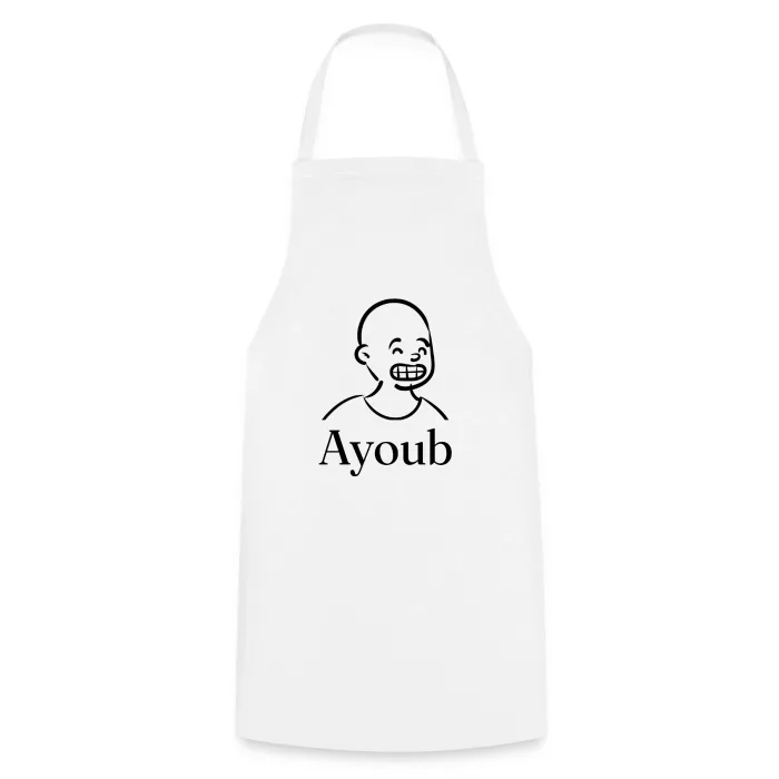 Tablier de cuisine personnalisé au prénom Ayoub