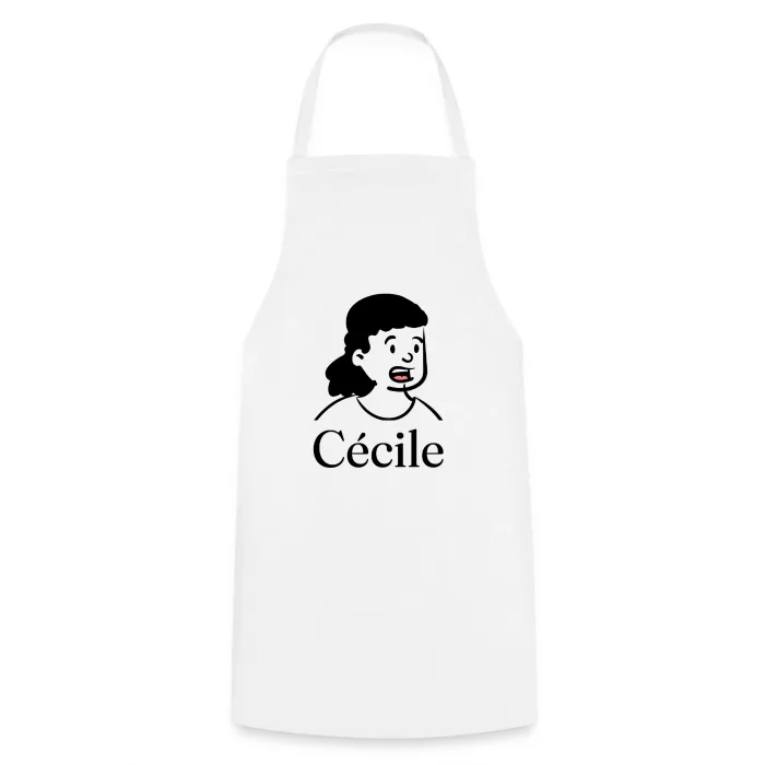 Tablier de cuisine personnalisé au prénom Cécile