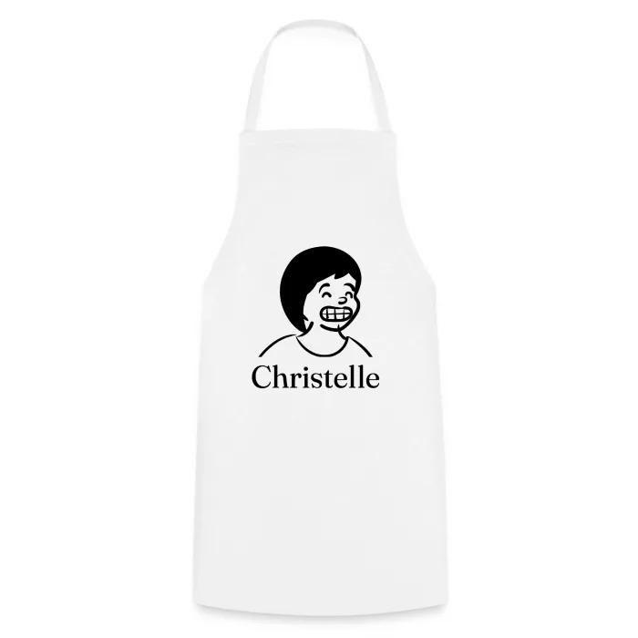 Tablier de cuisine personnalisé au prénom Christelle