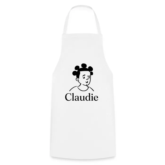 Tablier de cuisine personnalisé au prénom Claudie
