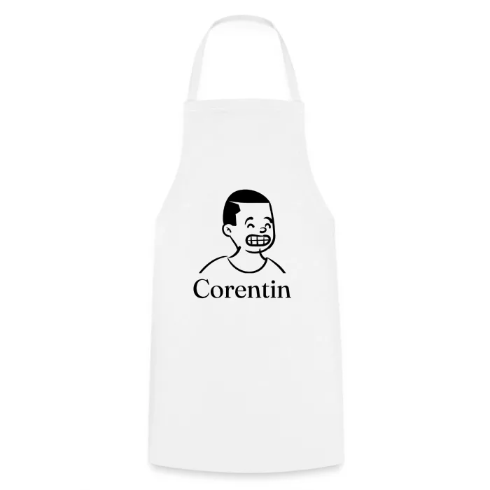 Tablier de cuisine personnalisé au prénom Corentin