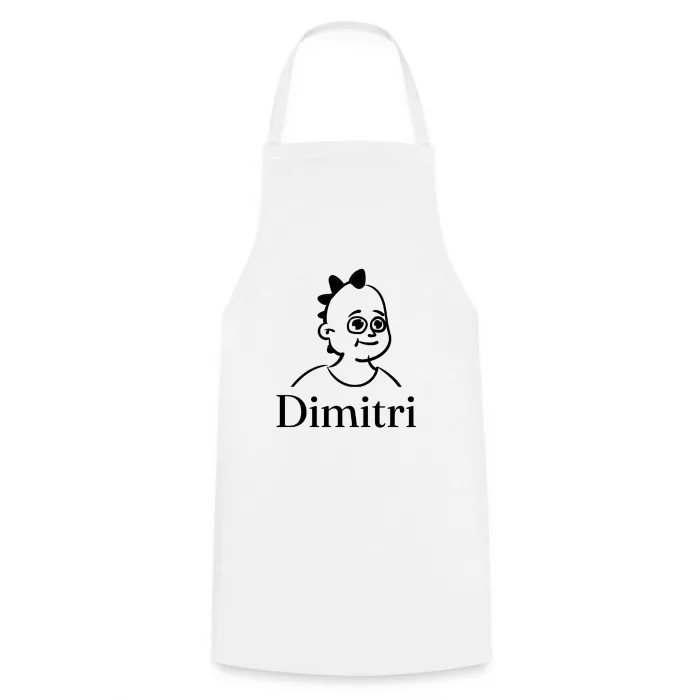 Tablier de cuisine personnalisé au prénom Dimitri