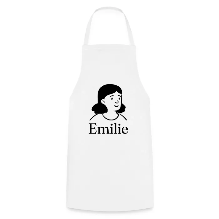 Tablier de cuisine personnalisé au prénom Emilie
