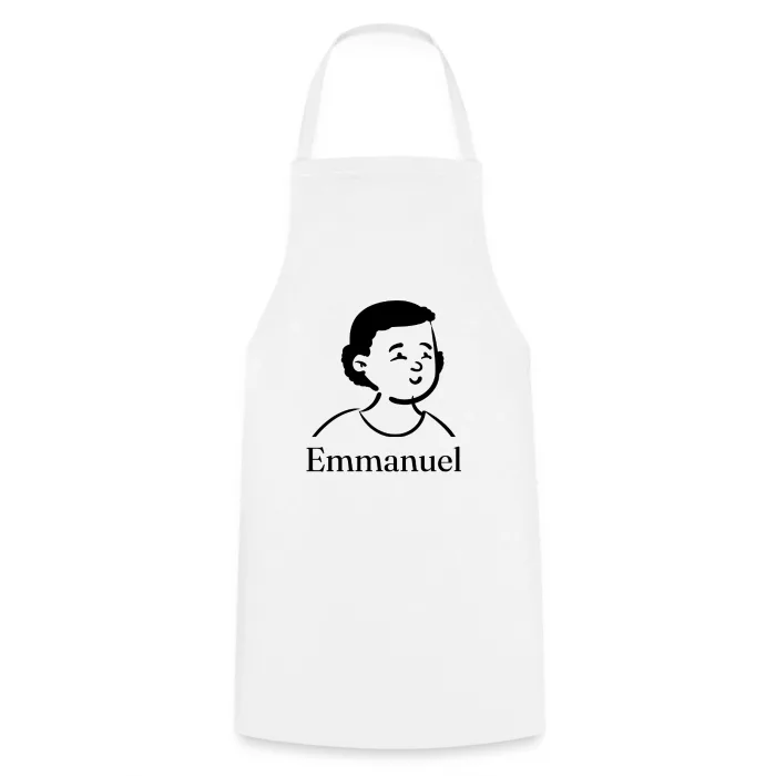 Tablier de cuisine personnalisé au prénom Emmanuel