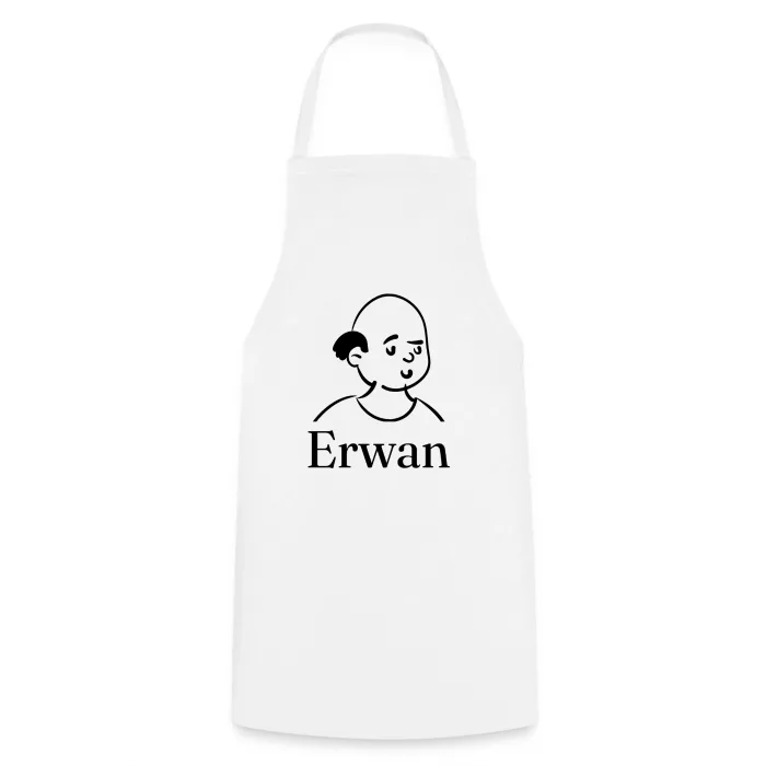 Tablier de cuisine personnalisé au prénom Erwan