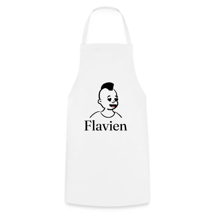 Tablier de cuisine personnalisé au prénom Flavien