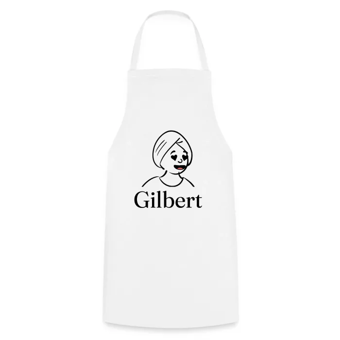 Tablier de cuisine personnalisé au prénom Gilbert