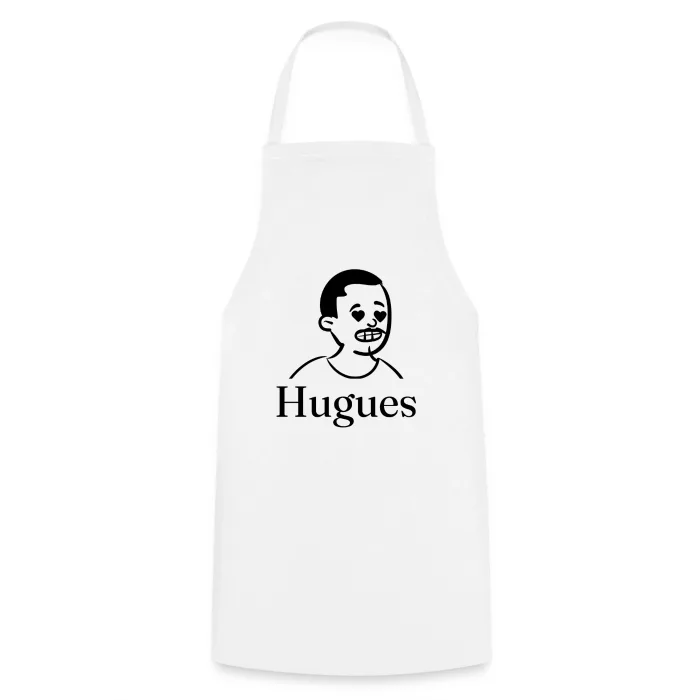 Tablier de cuisine personnalisé au prénom Hugues