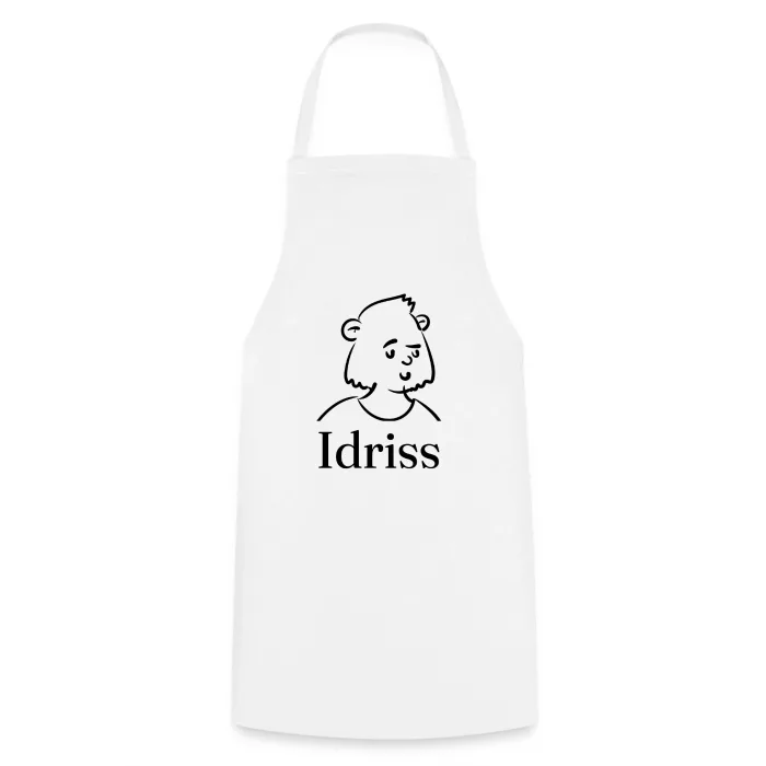 Tablier de cuisine personnalisé au prénom Idriss