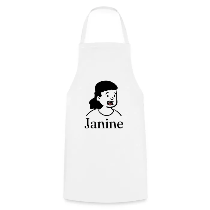Tablier de cuisine personnalisé au prénom Janine