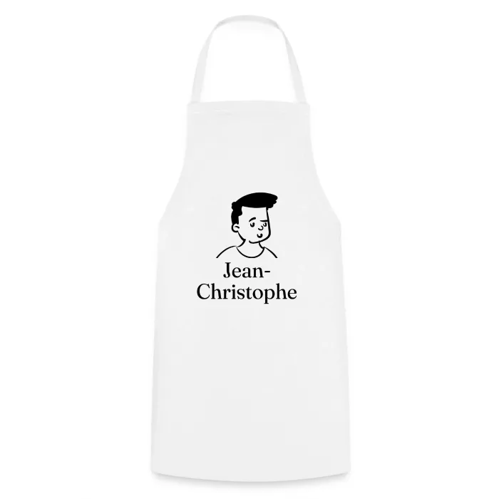 Tablier de cuisine personnalisé au prénom Jean-Christophe