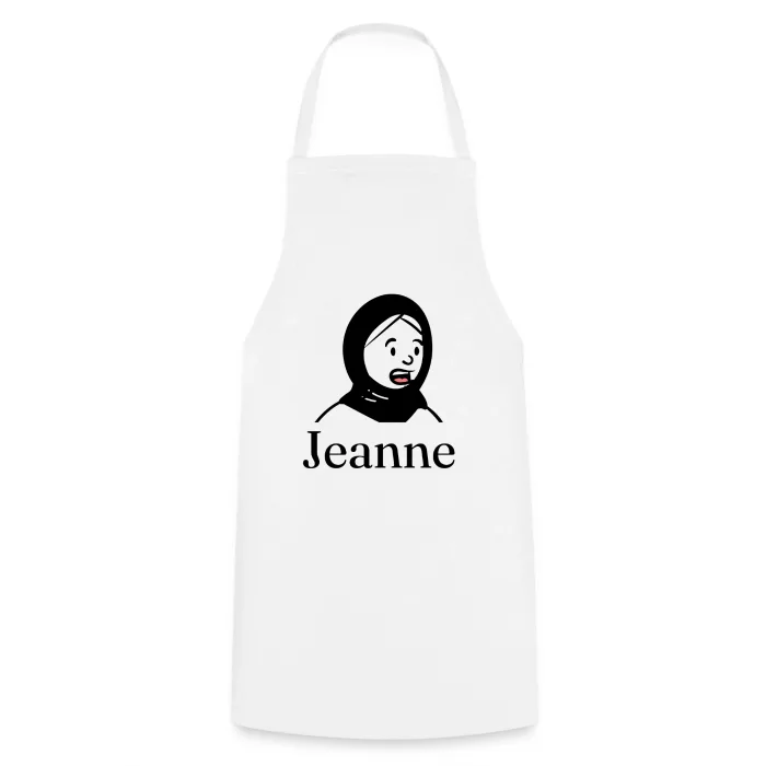 Tablier de cuisine personnalisé au prénom Jeanne