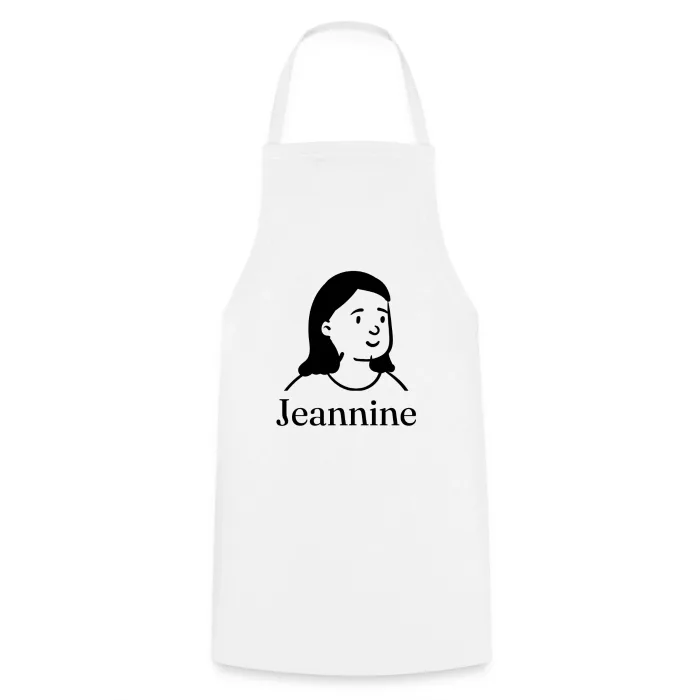 Tablier de cuisine personnalisé au prénom Jeannine