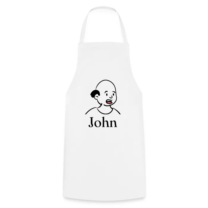 Tablier de cuisine personnalisé au prénom John