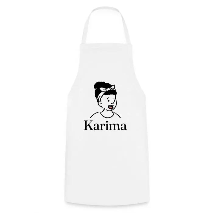 Tablier de cuisine personnalisé au prénom Karima