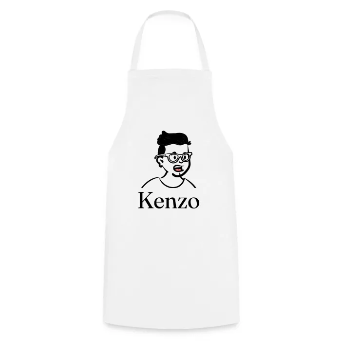 Tablier de cuisine personnalisé au prénom Kenzo
