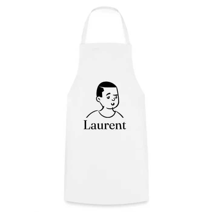 Tablier de cuisine personnalisé au prénom Laurent