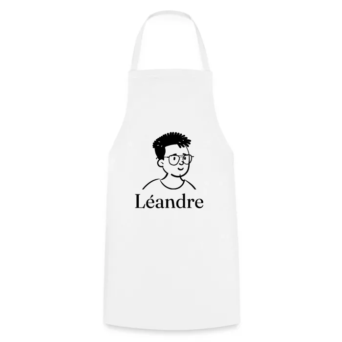 Tablier de cuisine personnalisé au prénom Léandre