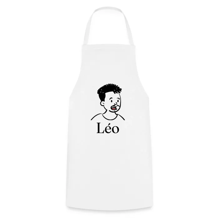 Tablier de cuisine personnalisé au prénom Léo