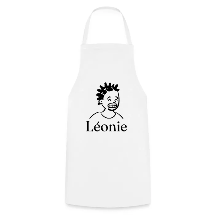 Tablier de cuisine personnalisé au prénom Léonie