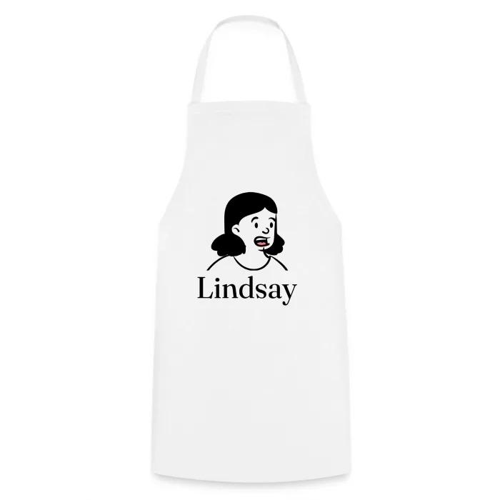 Tablier de cuisine personnalisé au prénom Lindsay