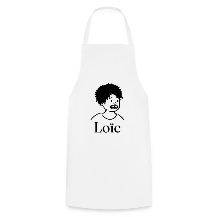 Tablier de cuisine personnalisé au prénom Loïc
