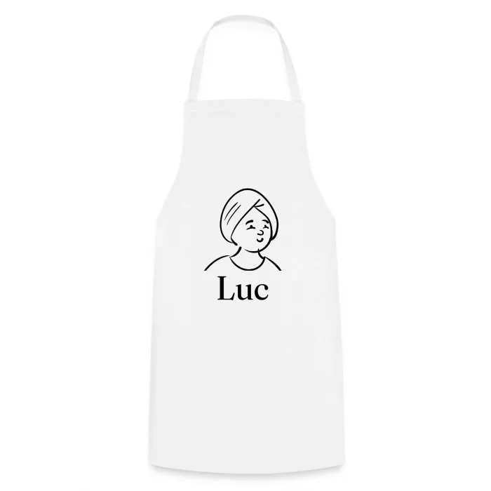 Tablier de cuisine personnalisé au prénom Luc