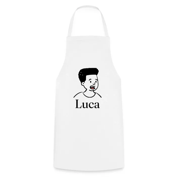 Tablier de cuisine personnalisé au prénom Luca