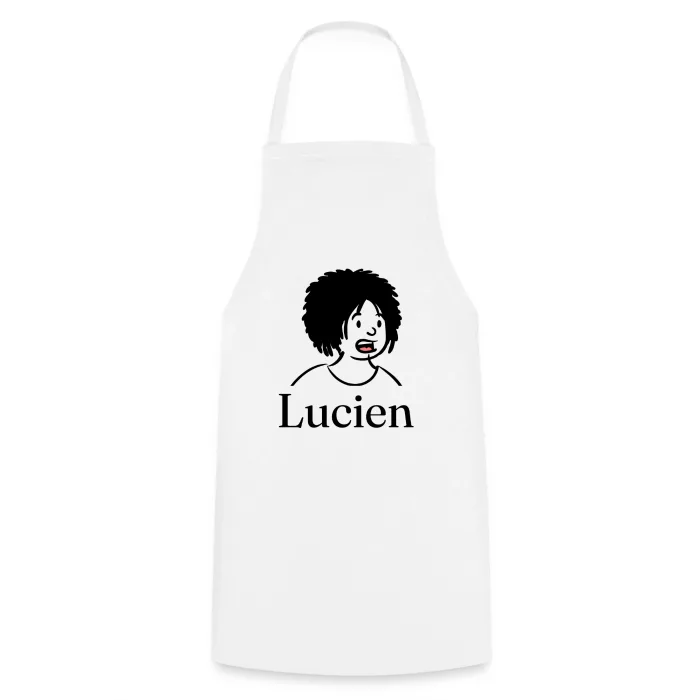 Tablier de cuisine personnalisé au prénom Lucien
