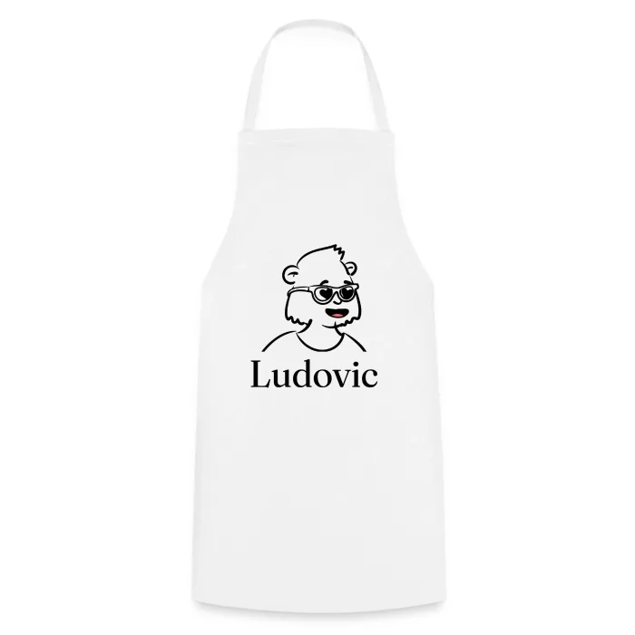 Tablier de cuisine personnalisé au prénom Ludovic