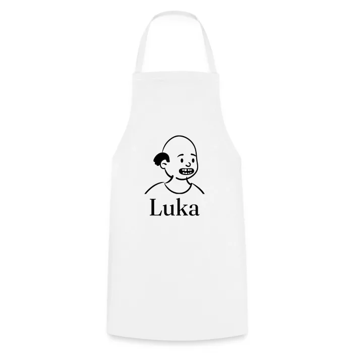 Tablier de cuisine personnalisé au prénom Luka