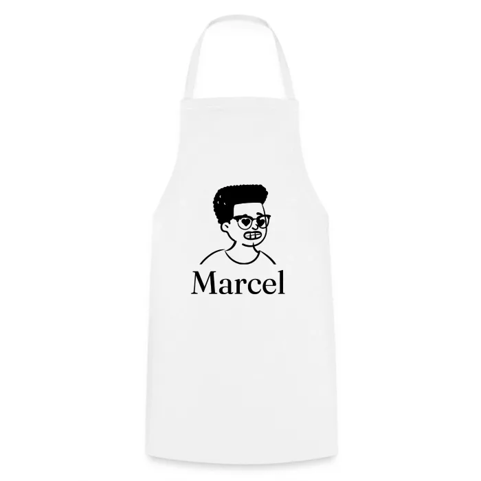 Tablier de cuisine personnalisé au prénom Marcel