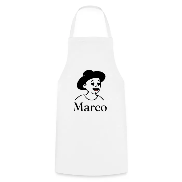 Tablier de cuisine personnalisé au prénom Marco