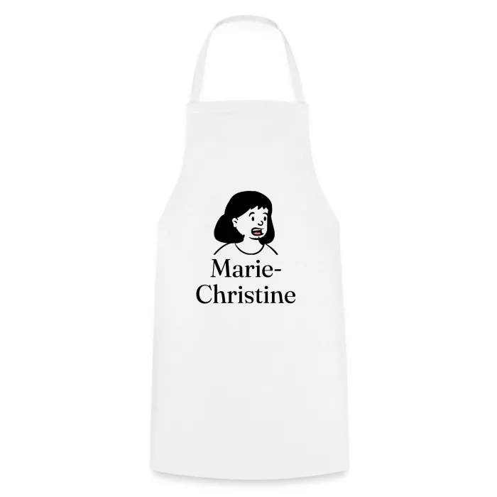 Tablier de cuisine personnalisé au prénom Marie-Christine