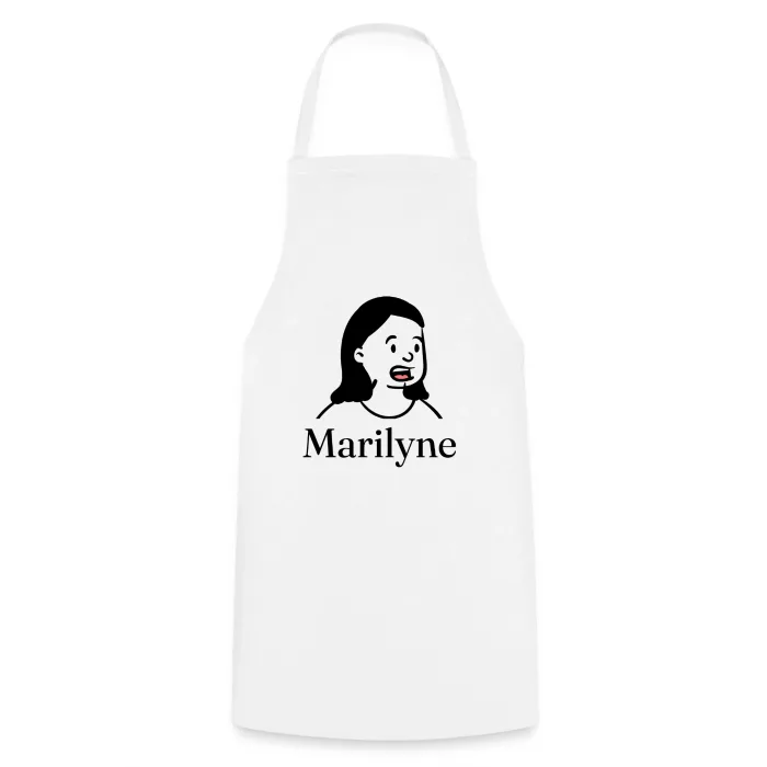 Tablier de cuisine personnalisé au prénom Marilyne