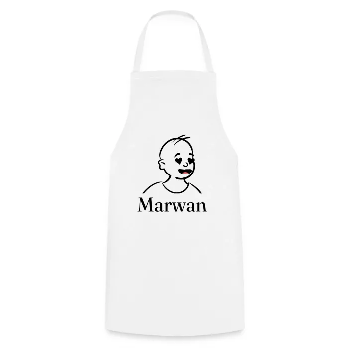 Tablier de cuisine personnalisé au prénom Marwan