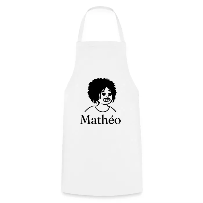 Tablier de cuisine personnalisé au prénom Mathéo