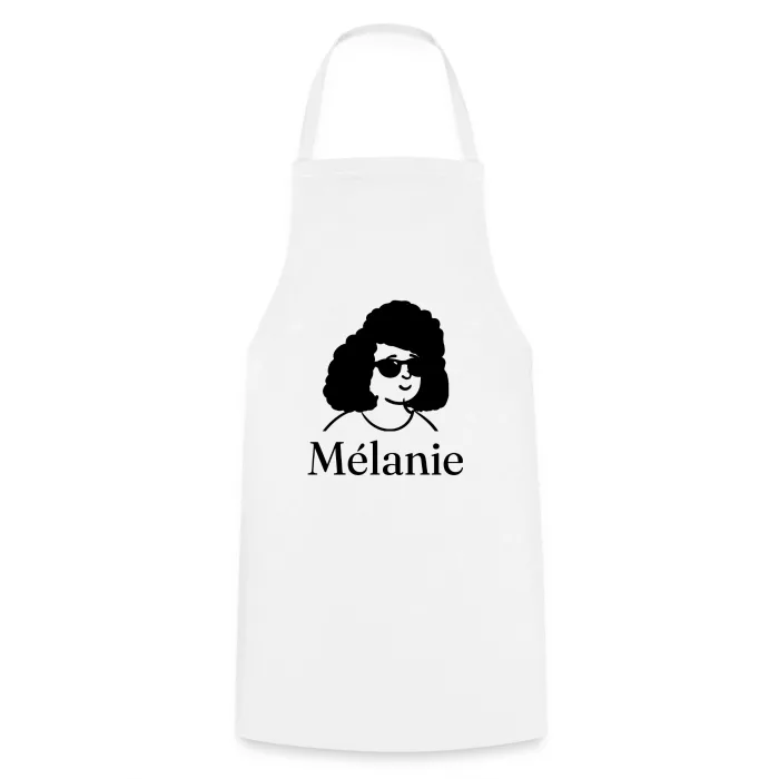 Tablier de cuisine personnalisé au prénom Mélanie