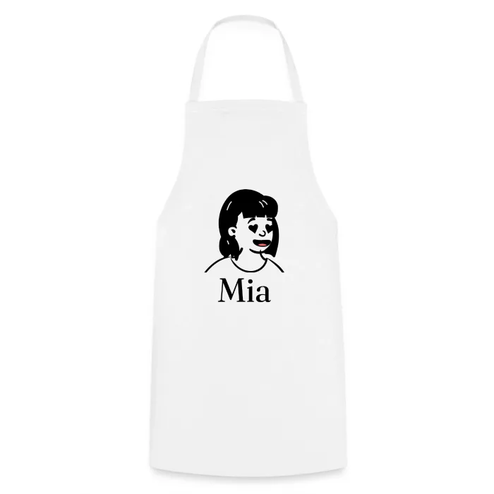 Tablier de cuisine personnalisé au prénom Mia