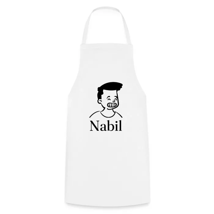 Tablier de cuisine personnalisé au prénom Nabil