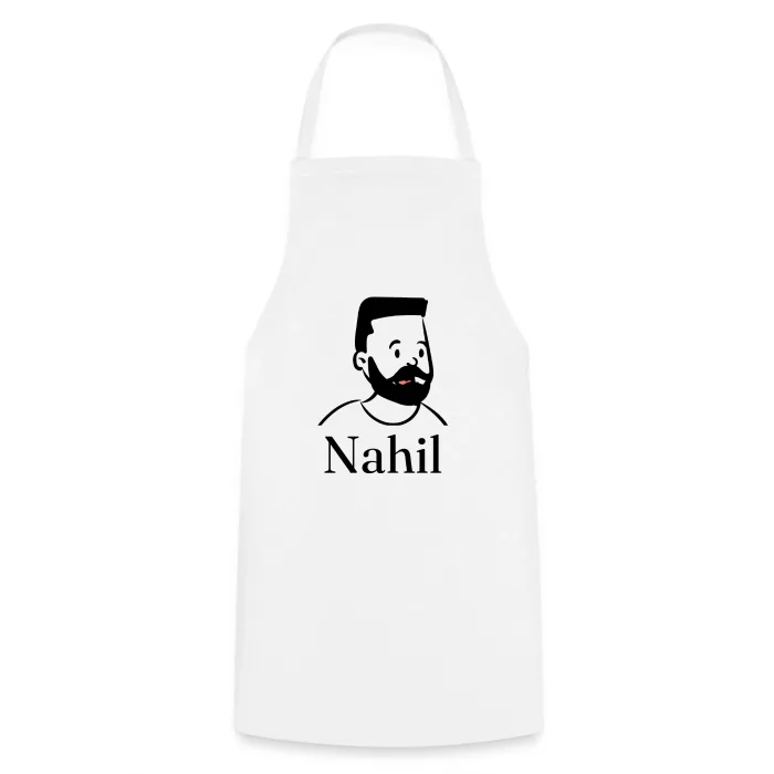 Tablier de cuisine personnalisé au prénom Nahil