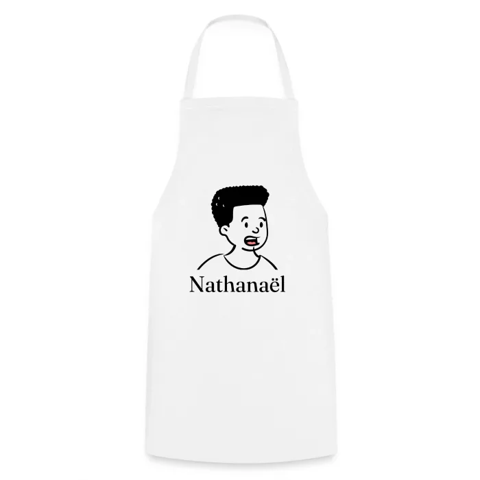 Tablier de cuisine personnalisé au prénom Nathanaël