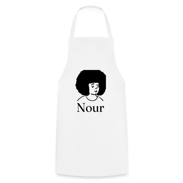 Tablier de cuisine personnalisé au prénom Nour