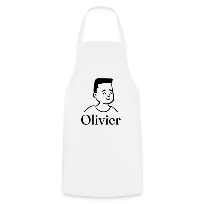 Tablier de cuisine personnalisé au prénom Olivier