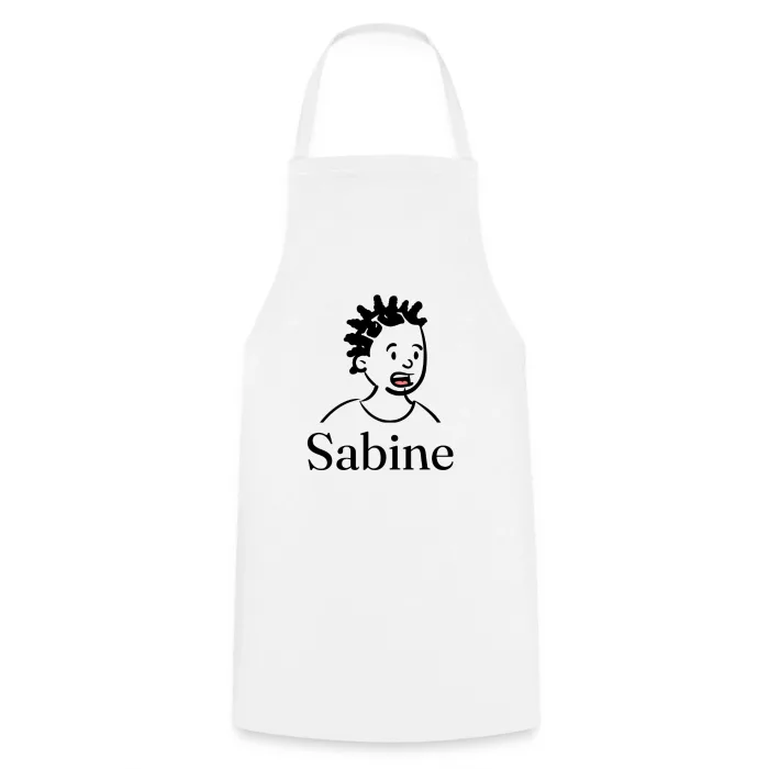 Tablier de cuisine personnalisé au prénom Sabine